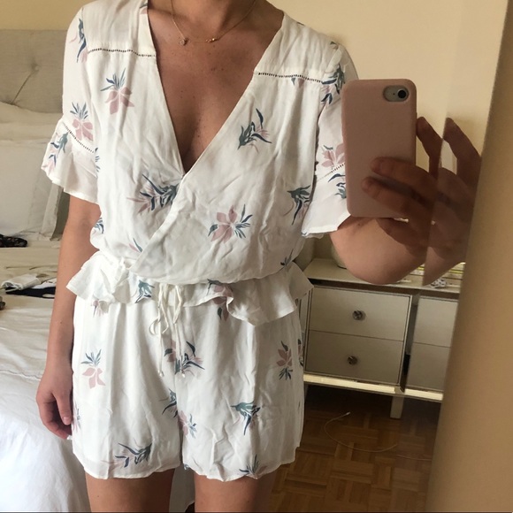 Faherty Other - Faherty while floral romper